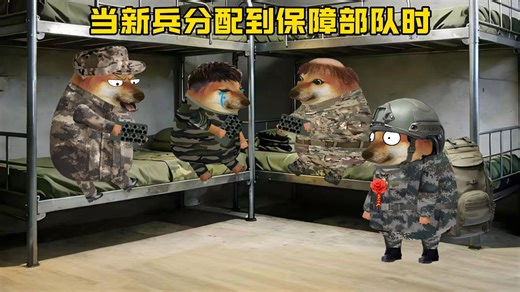 当新兵分配到保障部队时