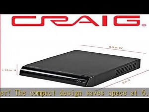 Craig CVD401A Compact HDMI DVD Player with Remote in Black | Compatible with DVD-R/DVD-RW/JPEG/CD-R