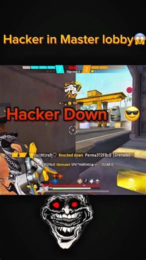 Hacker in Master Lobby😡😱#freefire #shorts #hackerfreefire #hacker004 #csrankhacker #shortsfeed
