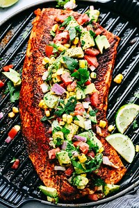 Awesome Grilled Salmon with Avocado Salsa