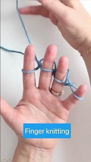 How to finger knit #shorts