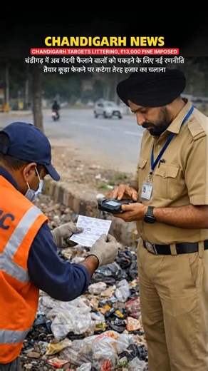 In Chandigarh, a new strategy has been prepared to catch people who spread filth. Anyone caught throwing garbage will now be fined ₹13,000. The Chandigarh Municipal Corporation has found a new method to identify people who litter on roads and in parks. If any information or documents related to the person are found in the garbage, officials directly trace the individual and visit their residence to issue a challan. So far, the Municipal Corporation has collected nearly ₹2 lakh by issuing fines u