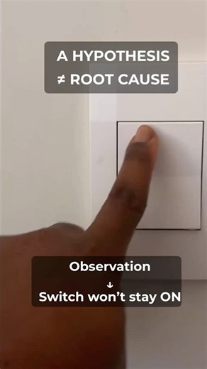 A hypothesis is NOT the root cause. Test it. Verify it. Find the evidence.#QualityEngineer #Engineer