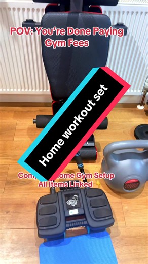 Built my entire home gym from TikTok Shop 💪 All items linked 👇#gymequipment #gymtok #homeworkout #endofyeardeals #tiktokmademebuylt