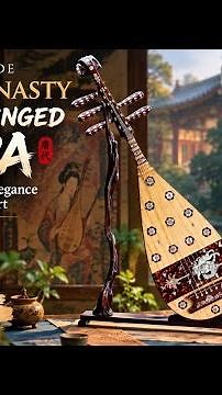 Handmade Tang Dynasty Five-Stringed Pipa | Recreating the Elegance of Shosoin Art