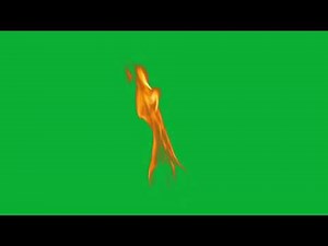 Flammes sur fond vert FREE green screen