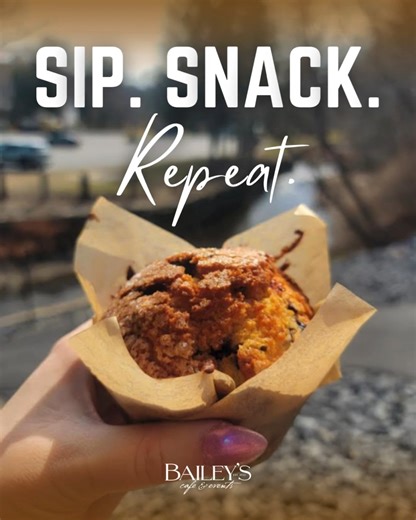 Your coffee deserves a little something extra.  Stop by our counter and grab a muffin, brownie, or danish to pair with your favorite fall drink. The perfect little treat to make your coffee break even sweeter. | Bailey’s Cafe and Events | Facebook