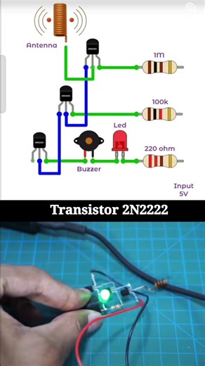Contactless Voltage Detector | 2N2222 Transistor | Mega Science