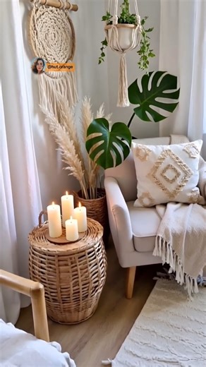A Peaceful Boho Escape — Nature, Candles & Calm Moments