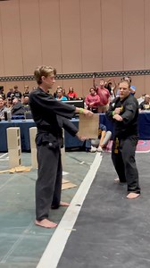 Martial Arts Spinning Jump Kick Black Belt Board Break #karate #martialarts #taekwondo | Point Fighter Live
