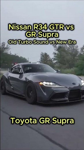 Nissan R34 GT-R vs GR Supra Old Turbo Sound vs New Era