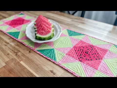 June Table Runner: No-Cut Quilting by Fold & Sew