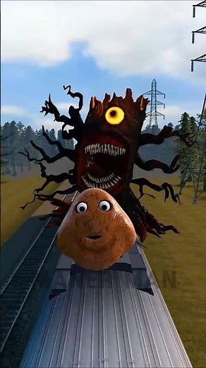 pou VS mr.tree on the train #garrysmod #train