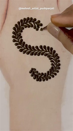 Beautiful S Letter mehndi design trick | mehndi | henna #mehndi #henna #new #mehandi #shorts #art