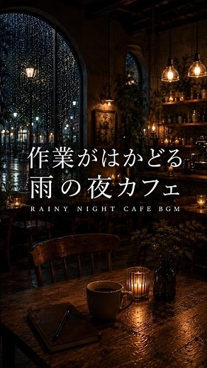 作業がはかどる雨の夜カフェ🌧️☕ 静かな雨音と心地よいメロディー｜作業用BGM｜カフェBGM｜読書・勉強｜Chill & Relax｜Playlist