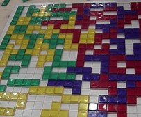 Board-game combines Go and Tetris