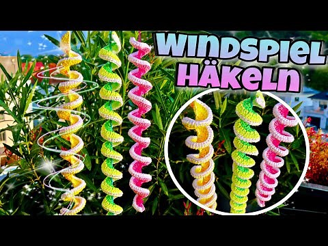 Simple spiral wind chime - crochet | Decoration for balcony | garden | Wind spinner