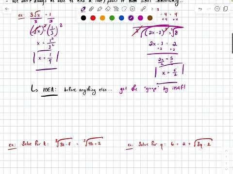 Algebra I Unit 6.9: Equations w/ Exponents & Radicals (II)