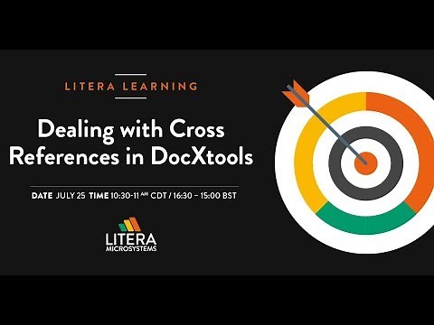 Litera Learning | Dealing with Cross References in DocXtools