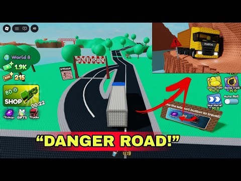 Driving on the Edge! LEGO Truck Challenge in Roblox