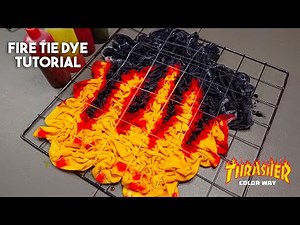 Trasher Inspired Fire Flame Pattern Tie Dye Tutorial by Tali at Kulay