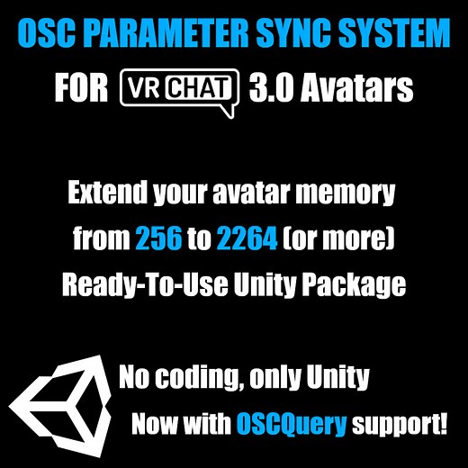 OSC Parameter Sync system for VRChat 3.0 Avatars - Unlimited Avatar Parameters - v1.4 updated - v1.5 Beta version