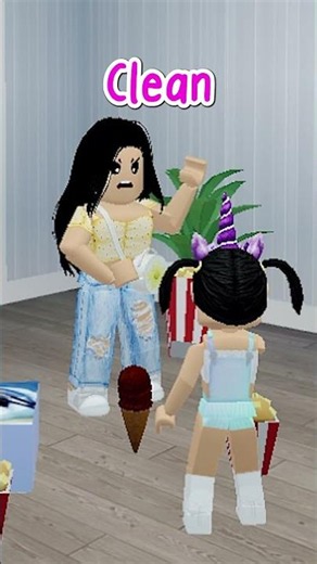 TODDLE WON'T CLEAN HER ROOM! #roblox #funny #robloxshorts