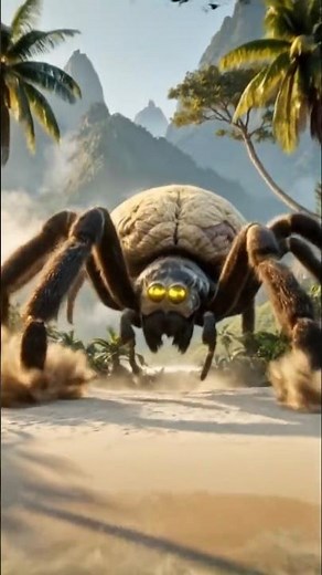 Giant Spider on a Tropical Island | Big Spider #giantspider #animation #bigspider