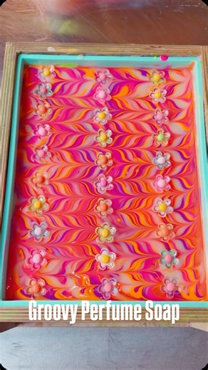 Emma Almen on Instagram: "Groovy Perfume Soap! #soapmaking #soap #handmadesoap #soapbars #cpsoap"