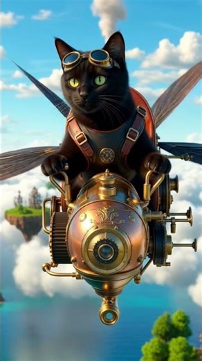 A black cat drive helicooter/ কালো বিড়াল হেলিকপ্টার চালাচ্ছে। #cat #mew #helicopter #viral #foryou