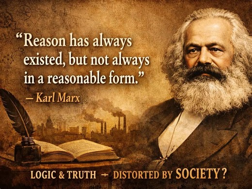 Quote of the day: What Karl Marx meant when he said 'Reason has always existed, but…'