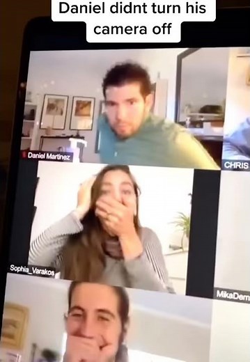 OMG! Daniel left his camera on in a zoom meeting