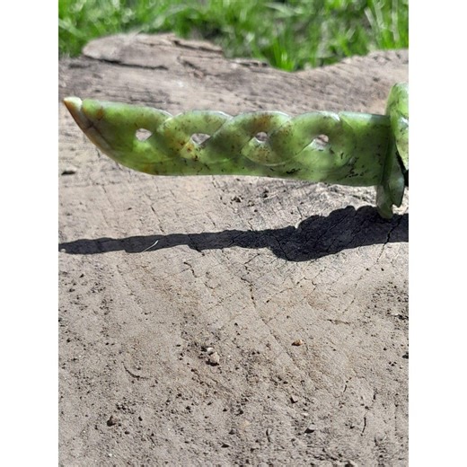 Hand Carved Wyoming Jade Knife Infinity, Solid Nephrite Jade Blade and Handle. - Etsy