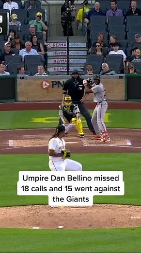 Umpire Dan Bellino Controversy: Missed Calls in Giants vs Pirates Game