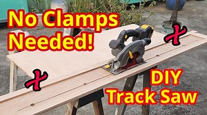 My new improved DIY track saw (no clamps needed) Lotus Tools Philippines #FBVIDEO #diy #diyproject #woodworking #tracksaw #technique #Philippines | Don DIY Project