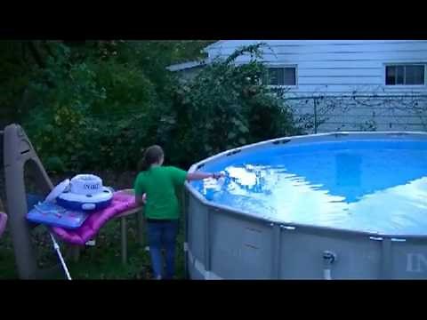 winterizing our intex above ground pool-chemicals and cover