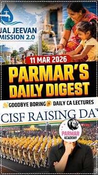 11 MARCH 2026 CURRENT AFFAIRS | CISF | IOC AWARD | MADURAI AIRPORT | SSC & RRB EXAMS