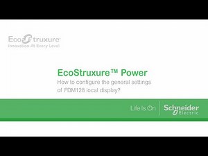 How to configure the general settings of FDM128 local display