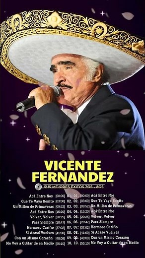 Vicente Fernández 2025 MIX Grandes Exitos https://youtu.be/Ggiaoef0qRA
