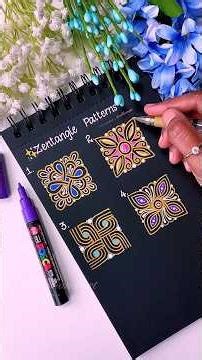 🌸🌱💛 Zentangle For Beginners #zenpatterns #zen #zentangleart #patterns
