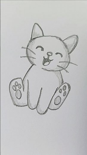 Pomysł na łatwy rysunek kotka 😺
