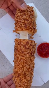 Giant mozz stick goals 🙌⁠ 📍: Blue Ribbon Corn Dogs | Food Network