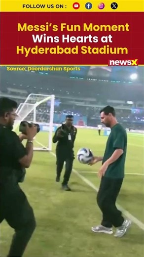 Messi’s Fun Moment at Hyderabad Stadium Wins Hearts of Fans