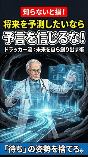 【脳覚醒】将来を予測したいなら「予言」を信じるな！ドラッカー流・未来創造チート術 #Shorts #ドラッカー #名言 #ビジネス #マインドセット #未来予測