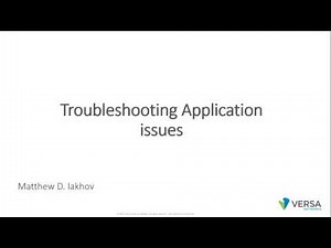 Versa Analytics. Troubleshooting application issues.