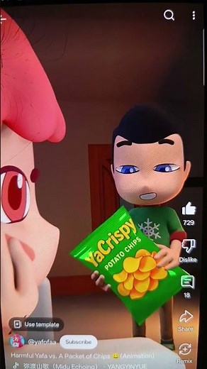 #subscribe hramful Yafa Vs. A Packet of Chips (Animation ) #jsgameryt99 #youtubersvstiktokers