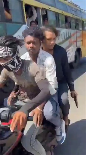 Trigger warning.Triple riding, overspeeding, no helmet, no number plate, brandishing a pistol, making a reel, taking sharp turns while accelerating.One stationary truck, no time to brake, hit, instant death of all three.You can’t win against natural selection.Mauganj, MP.