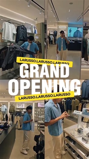 Muhammad Zul Hilmi on Instagram: "pay attention here! grand opening @larusso.id at mall kartini bandar lampung, it's a place for enjoy your timeless style. so come and get it🤙"