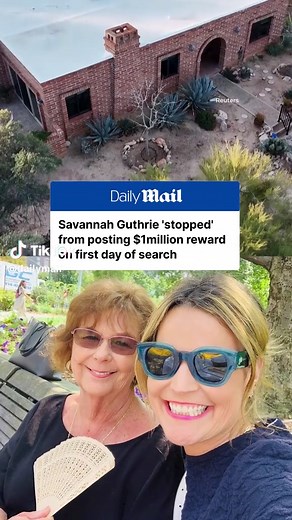 Savannah Guthrie wanted to offer a $1million reward on the first day of the search for her missing mom Nancy, but was stopped by the sheriff leading her case, sources said. The Guthries were told by law enforcement that offering the reward so early might overwhelm the infrastructure set up to field leads, tens of thousands of which have been coming in organically. #savannahguthrie #nancyguthrie #usa #news