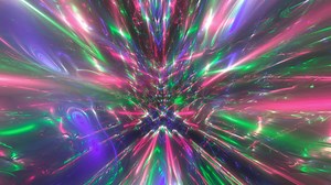Colorful Alien Kaleidoscope Mirror World Neon Lights Glow Loop IV